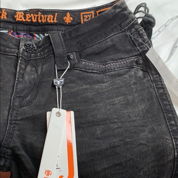 Rock Revival Metallic wrinkled Skinny Jeans 27 - Picture 7 of 8